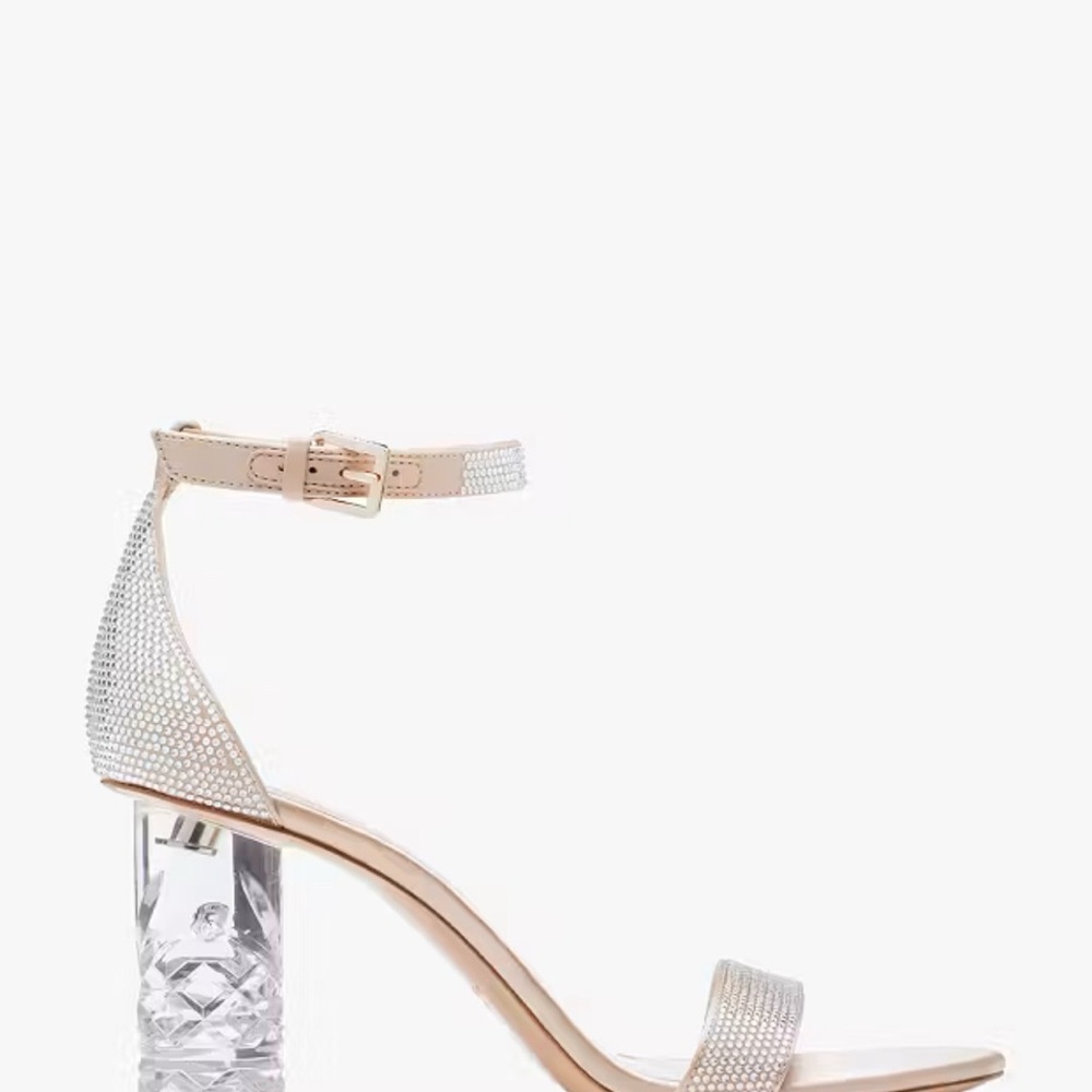 kate spade Nude and Silver Crystal Heel Sandals - Picture 2 of 7